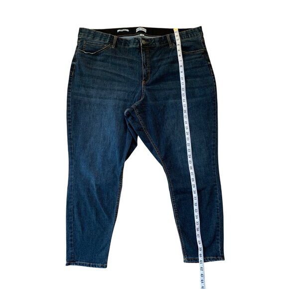 Ava & Viv Plus Size Womens Dark Blue High Rise Skinny Denim Jeans Size 26 - Picture 5 of 12